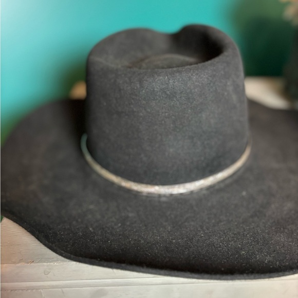 Stetson Vintage Riverton Black Western Wool Cowboy Hat Authentic Comes With Box - Picture 2 of 16